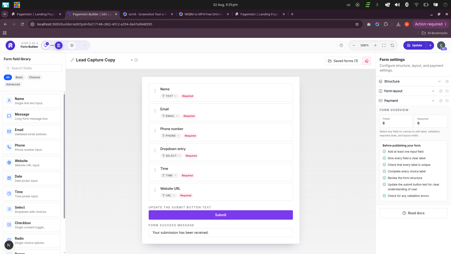 Enquiry form